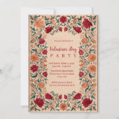 Antique Botanical Valentine Party Einladung (Vorderseite)
