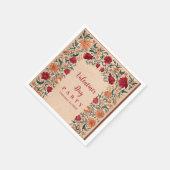 Antique Botanical Valentine Party Serviette (Ecke)