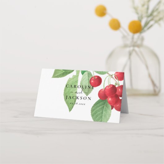 Antique Botany Wedding Platzkarte (Rückseite)