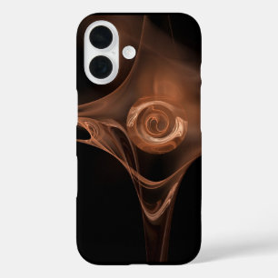 ANTIQUE BROWN FRAKTAL ROSE iPhone 16 HÜLLE