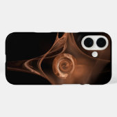 ANTIQUE BROWN FRAKTAL ROSE Case-Mate iPhone HÜLLE (Rückseite (Horizontal))