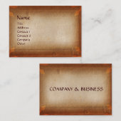 ANTIQUE BROWN PARCHMENT VISITENKARTE (Vorne/Hinten)