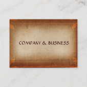 ANTIQUE BROWN PARCHMENT VISITENKARTE (Rückseite)