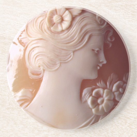 Antique Cameo, antiker Schmuck Sandstein Untersetzer (Vorne)