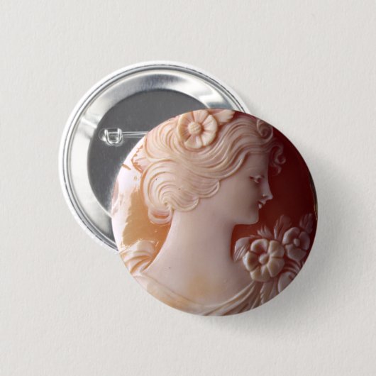 Antique Cameo Button (Vorne & Hinten)