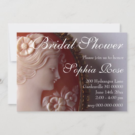 Antique Cameo Einladung (Vorderseite)