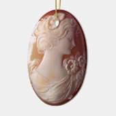 Antique Cameo Keramik Ornament (Links)