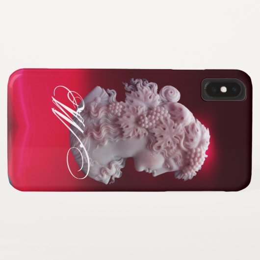 ANTIQUE CAMEO, LADY MIT GRABEN UND GRAPEVINEN Case-Mate iPhone HÜLLE (Rückseite (Horizontal))