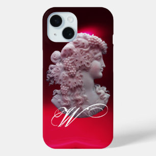 ANTIQUE CAMEO, LADY MIT GRABEN UND GRAPEVINEN iPhone 15 HÜLLE