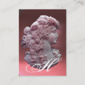 ANTIQUE CAMEO, LADY MIT GRABEN UND GRAPEVINEN VISITENKARTE (Rückseite)