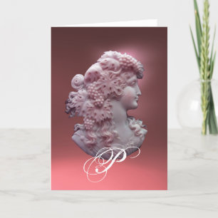 ANTIQUE CAMEO, LADY MIT GRAPEN MONOGRAM