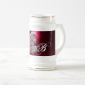 ANTIQUE CAMEO, LADY MIT GRAPEN MONOGRAM BIERGLAS (VorderseiteRechts)