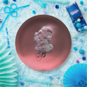 ANTIQUE CAMEO, LADY MIT GRAPEN MONOGRAM PAPPTELLER (Party)