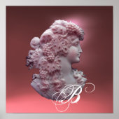 ANTIQUE CAMEO, LADY MIT GRAPEN MONOGRAM POSTER (Vorne)