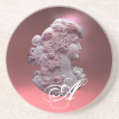ANTIQUE CAMEO, LADY MIT GRAPEN MONOGRAM UNTERSETZER (Vorne)