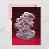 ANTIQUE CAMEO, LADY MIT GRAPEN POSTKARTE (Vorne/Hinten)