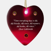 ANTIQUE CAMEO, LADY MIT GRAPEN WEINQUOTEN HERZ KERAMIK ORNAMENT (Rechts)