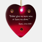 ANTIQUE CAMEO, LADY MIT GRAPEN WEINQUOTEN HERZ KERAMIKORNAMENT (Rechts)