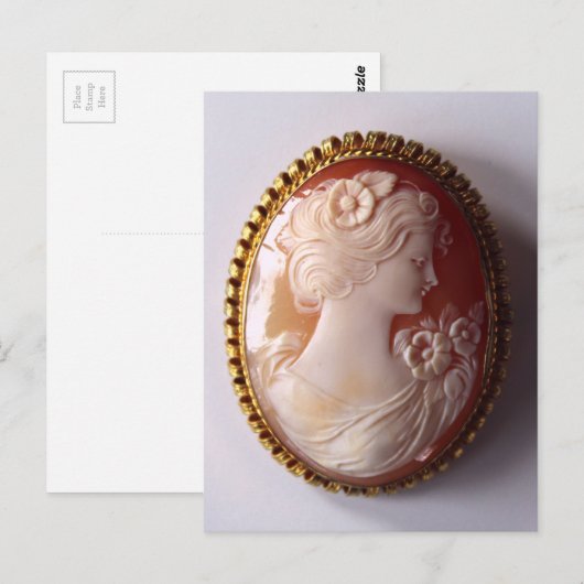 Antique Cameo Postkarte (Vorne/Hinten)