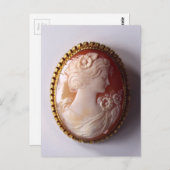 Antique Cameo Postkarte (Vorne/Hinten)