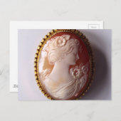 Antique Cameo Postkarte (Vorne/Hinten)