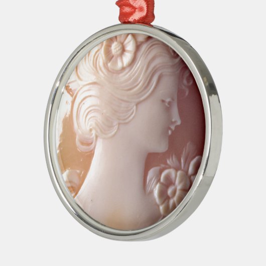 Antique Cameo Silbernes Ornament (Links)