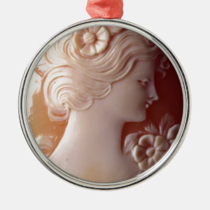 Antique Cameo Silbernes Ornament