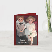 Antique Child Dolls Sweet Couple Card Karte (Vorderseite)