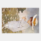 Antique Child Picking - Blume Geschenkpapier Set (Vorderseite)