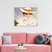 Antique Child Picking - Blume Leinwanddruck (Insitu (Wohnzimmer))