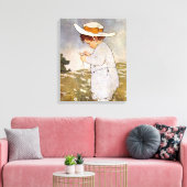 Antique Child Picking - Blume Leinwanddruck (Insitu (Wohnzimmer))