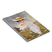 Antique Child Picking - Blume Notizblock (Rechte Seite)
