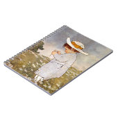 Antique Child Picking - Blume Notizblock (Linke Seite)