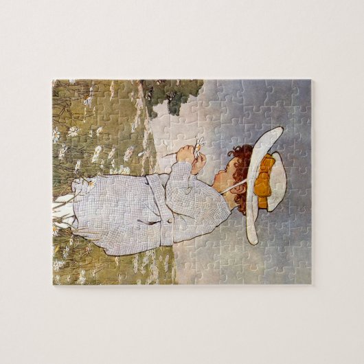 Antique Child Picking - Blume Puzzle (Horizontal)