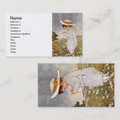 Antique Child Picking - Blume Visitenkarte (Vorne/Hinten)