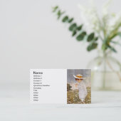 Antique Child Picking - Blume Visitenkarte (Stehend Vorderseite)