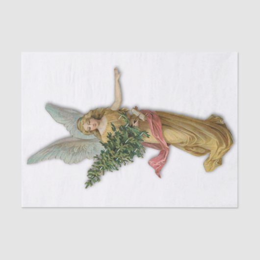 Antique Christmas Angel Victorian Christian Big Seidenpapier (Vorderseite)
