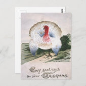 Antique Christmas Turkey Postkarte (Vorne/Hinten)