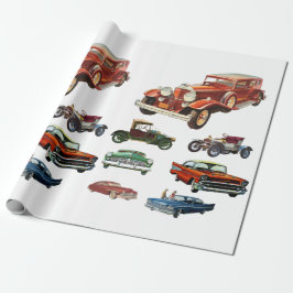 Antique Classic Vintage Autos Verkehr Kunst Geschenkpapier