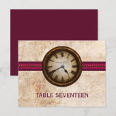 Antique Clock Tischnummer Postcard, Fuchsia (Vorne/Hinten)