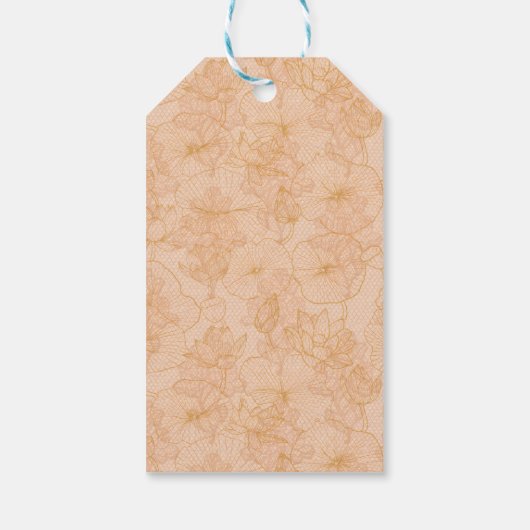 Antique Collage Floral Ephemera Lovers Riverside Geschenkanhänger (Rückseite)