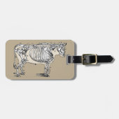 Antique Cow Skeleton Bones Fun Gepäckanhänger (Vorderseite horizontal)