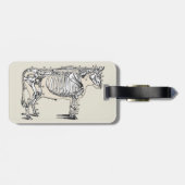 Antique Cow Skeleton Bones Fun Gepäckanhänger (Rückseite horizontal)