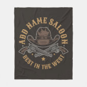 Antique Cowboy Guns ADNAME Old Wild West Saloon Fleecedecke (Vorderseite)