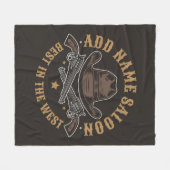 Antique Cowboy Guns ADNAME Old Wild West Saloon Fleecedecke (Vorderseite (Horizontal))