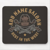 Antique Cowboy Guns ADNAME Old Wild West Saloon Mousepad (Vorne)