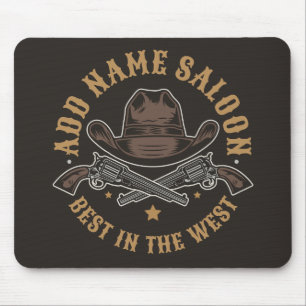 Antique Cowboy Guns ADNAME Old Wild West Saloon Mousepad