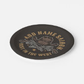 Antique Cowboy Guns ADNAME Old Wild West Saloon Pappteller (Schrägansicht)