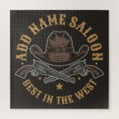 Antique Cowboy Guns ADNAME Old Wild West Saloon Puzzle (Vertikal)