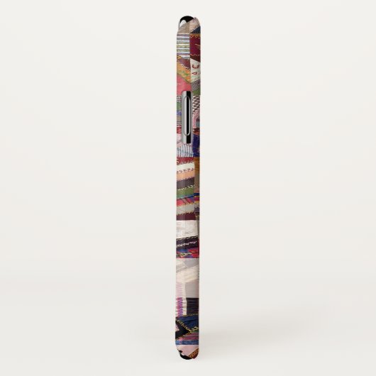Antique Crazy Quilt Patchwork Case-Mate iPhone Hülle (Hinten/Rechts)